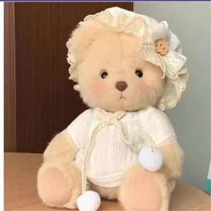 High Quality Handmade Teddy Bear Plush Toy Change Dress Cloth Girl Hug Cuddly Plushie Doll for Girlfriend Christmas Gift