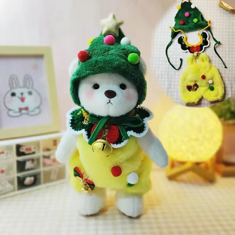 High Quality Handmade Teddy Bear Plush Toy Change Dress Cloth Girl Hug Cuddly Plushie Doll for Girlfriend Christmas Gift