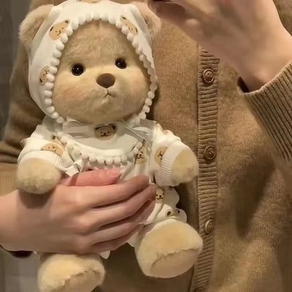 High Quality Handmade Teddy Bear Plush Toy Change Dress Cloth Girl Hug Cuddly Plushie Doll for Girlfriend Christmas Gift