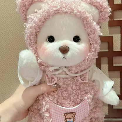 High Quality Handmade Teddy Bear Plush Toy Change Dress Cloth Girl Hug Cuddly Plushie Doll for Girlfriend Christmas Gift