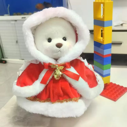 High Quality Handmade Teddy Bear Plush Toy Change Dress Cloth Girl Hug Cuddly Plushie Doll for Girlfriend Christmas Gift