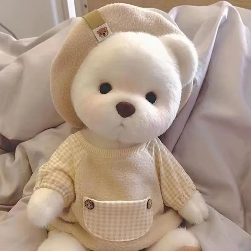 High Quality Handmade Teddy Bear Plush Toy Change Dress Cloth Girl Hug Cuddly Plushie Doll for Girlfriend Christmas Gift